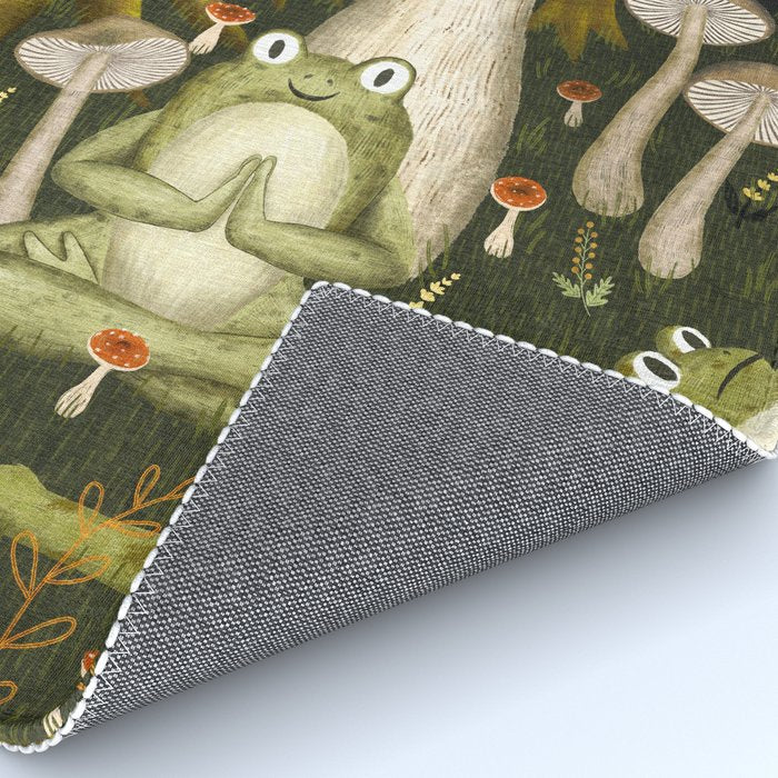 mushroom forest yoga Rug Gallery Image 4
