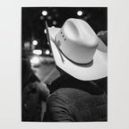 New York City cowboy night out in Black and white Poster Gallery Image 4
