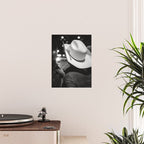 New York City cowboy night out in Black and white Poster Gallery Image 2