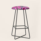  Pink Floral Garden Stool Gallery Image 1