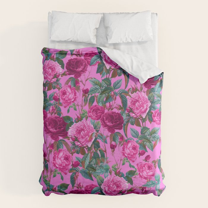  Pink Floral Garden Duvet Cover Gallery Image 6