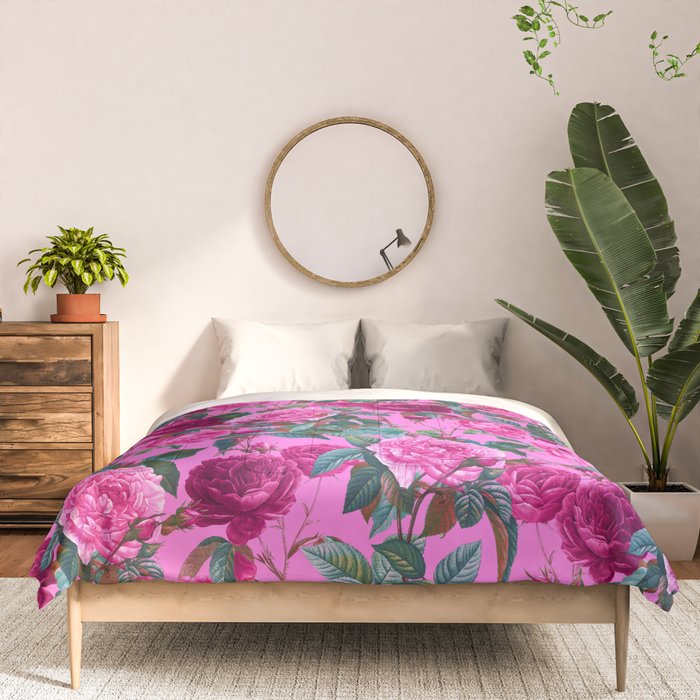 Pink Floral Garden Comforter Gallery Image 3