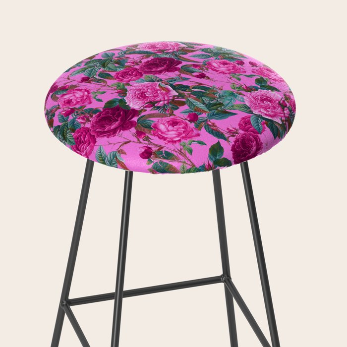  Pink Floral Garden Stool Gallery Image 2