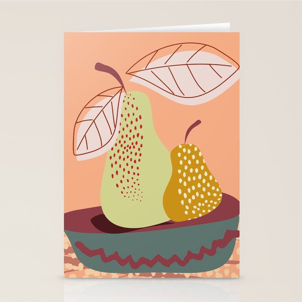 Pears abstract still life Stationery Card Gallery Image 2