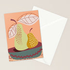 Pears abstract still life Stationery Card Gallery Image 2