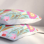 Happy Summer Groovy Flower Meadow Pillow Sham Gallery Image 3