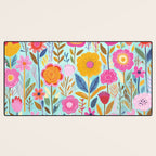 Happy Summer Groovy Flower Meadow Desk Mat Gallery Image 3