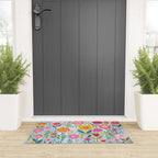 Happy Summer Groovy Flower Meadow Welcome Mat Gallery Image 3