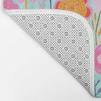 Happy Summer Groovy Flower Meadow Bath Mat Gallery Image 2