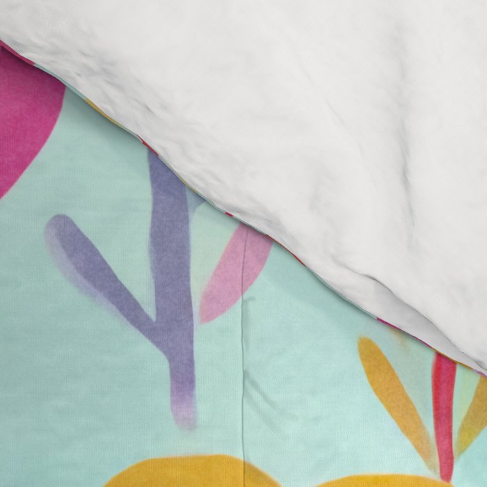 Happy Summer Groovy Flower Meadow Comforter Gallery Image 4