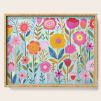 Happy Summer Groovy Flower Meadow Serving Tray Gallery Image 1
