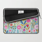 Happy Summer Groovy Flower Meadow Laptop Sleeve Gallery Image 2