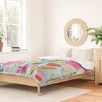 Happy Summer Groovy Flower Meadow Duvet Cover Gallery Image 2