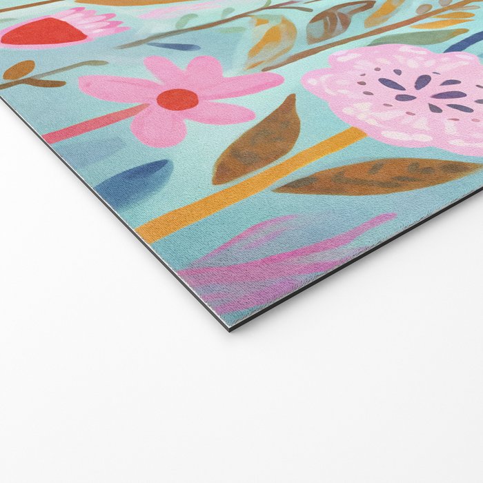 Happy Summer Groovy Flower Meadow Welcome Mat Gallery Image 2