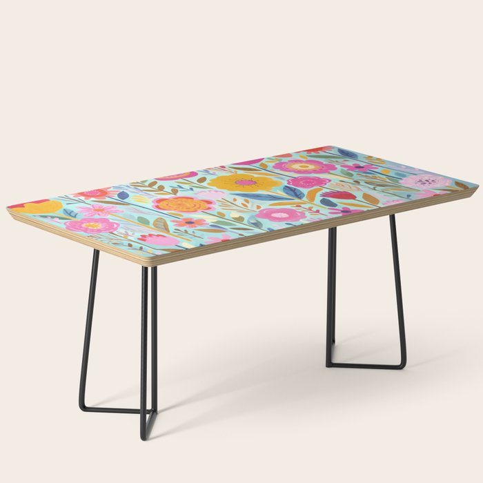 Happy Summer Groovy Flower Meadow Coffee Table Gallery Image 1