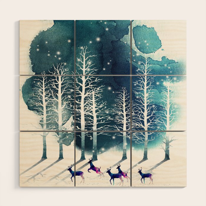 Winter Night 2 Wood Wall Art Gallery Image 1