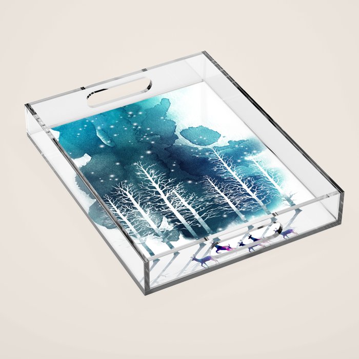 Winter Night 2 Acrylic Tray Gallery Image 1