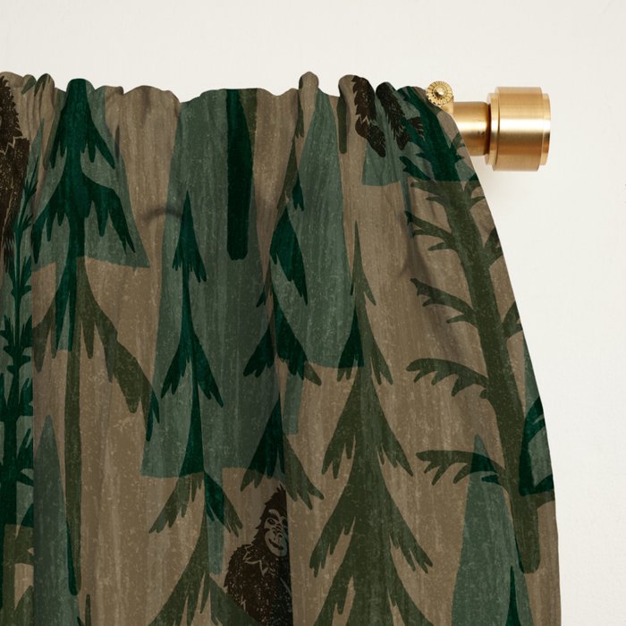 Subtle Sasquatch - Camouflage  Window Curtain Gallery Image 2