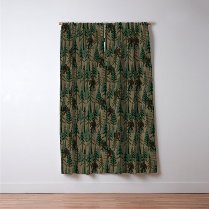 Subtle Sasquatch - Camouflage  Window Curtain Gallery Image 3