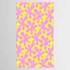 Neon Yellow and Pink Amoeba Dance Vivid Retro Modern Pattern Tablecloth Gallery Image 2