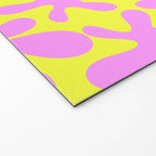 Neon Yellow and Pink Amoeba Dance Vivid Retro Modern Pattern Welcome Mat Gallery Image 2