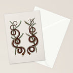 Albertus Seba Snakes  Double Spiral Vines  Stationery Card Gallery Image 2