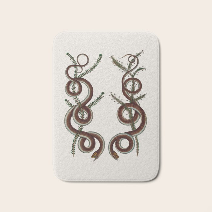 Albertus Seba Snakes  Double Spiral Vines  Bath Mat Gallery Image 1