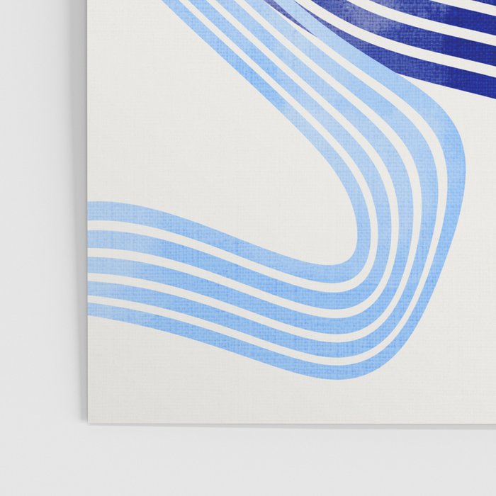 minimal organic waves blue Poster Gallery Image 3