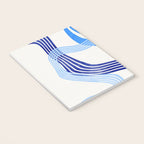 minimal organic waves blue Notebook Gallery Image 3