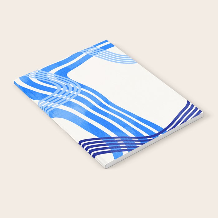 minimal organic waves blue Notebook Gallery Image 2
