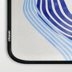 minimal organic waves blue Laptop Sleeve Gallery Image 3