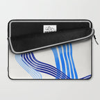 minimal organic waves blue Laptop Sleeve Gallery Image 2