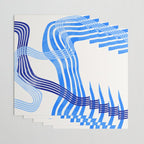 minimal organic waves blue Wrapping Paper Gallery Image 3