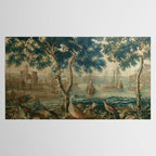Antique French Louis XIV Beauvais Landscape Tapestry Tablecloth Gallery Image 2