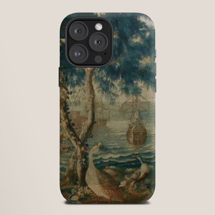 Antique French Louis XIV Beauvais Landscape Tapestry iPhone Case Gallery Image 12