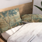 Antique French Louis XIV Beauvais Landscape Tapestry Pillow Sham Gallery Image 2