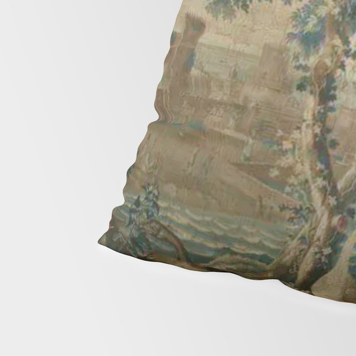 Antique French Louis XIV Beauvais Landscape Tapestry Pillow Sham Gallery Image 4