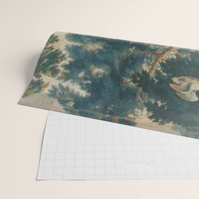 Antique French Louis XIV Beauvais Landscape Tapestry Wrapping Paper Gallery Image 2
