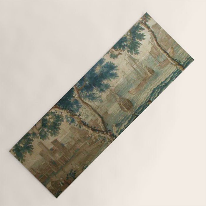 Antique French Louis XIV Beauvais Landscape Tapestry Yoga Mat Gallery Image 1