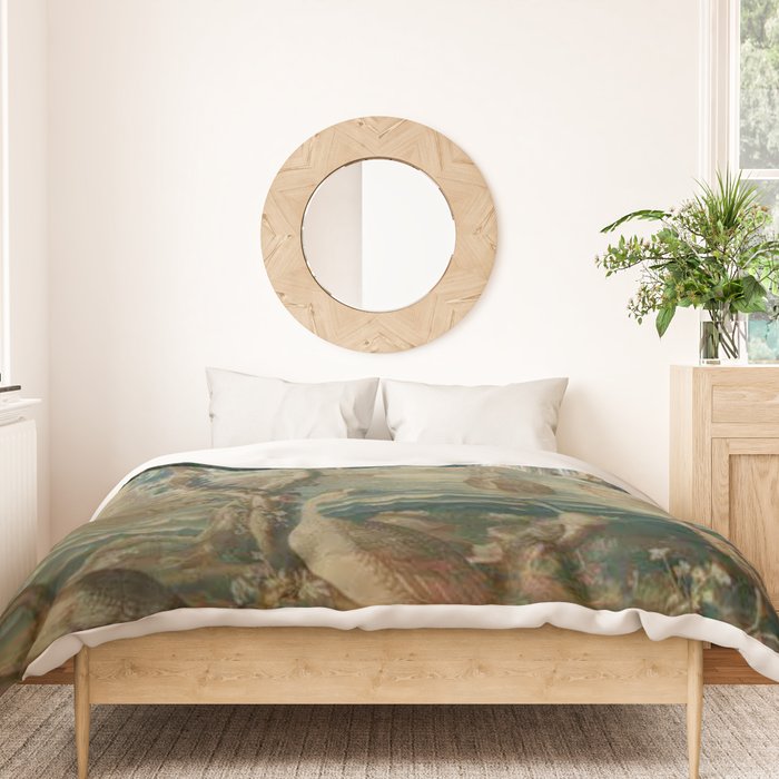 Antique French Louis XIV Beauvais Landscape Tapestry Duvet Cover Gallery Image 3