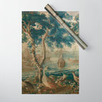 Antique French Louis XIV Beauvais Landscape Tapestry Wrapping Paper Gallery Image 1