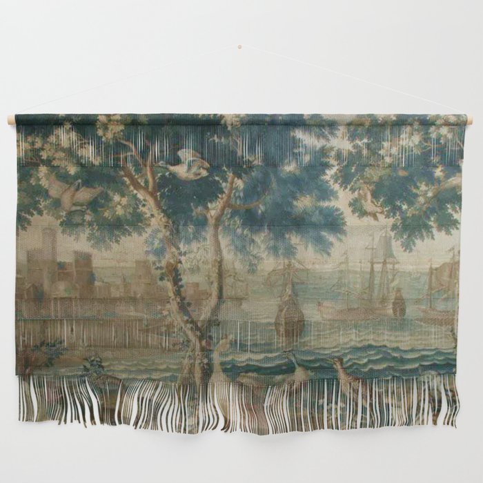 Antique French Louis XIV Beauvais Landscape Tapestry Wall Hanging Gallery Image 1