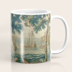Antique French Louis XIV Beauvais Landscape Tapestry Coffee Mug Gallery Image 1