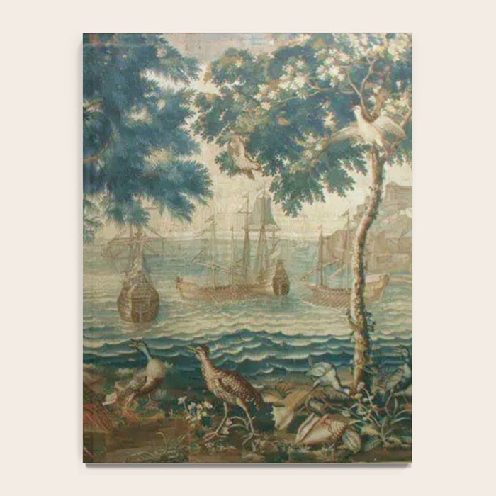 Antique French Louis XIV Beauvais Landscape Tapestry Notebook Gallery Image 4