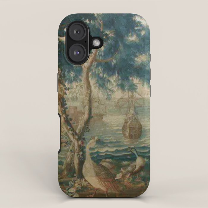 Antique French Louis XIV Beauvais Landscape Tapestry iPhone Case Gallery Image 1
