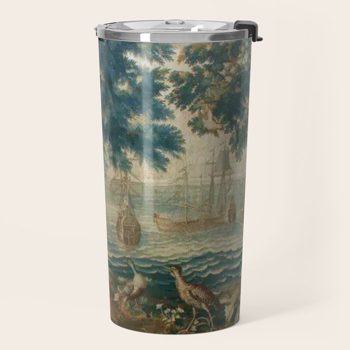 Antique French Louis XIV Beauvais Landscape Tapestry Travel Mug Gallery Image 2