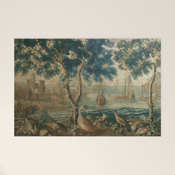Antique French Louis XIV Beauvais Landscape Tapestry Welcome Mat Gallery Image 1