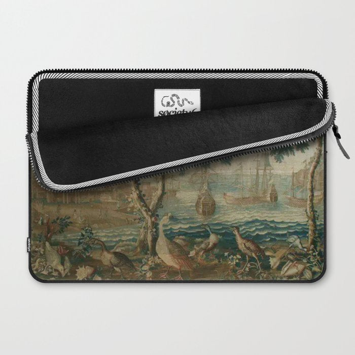 Antique French Louis XIV Beauvais Landscape Tapestry Laptop Sleeve Gallery Image 2