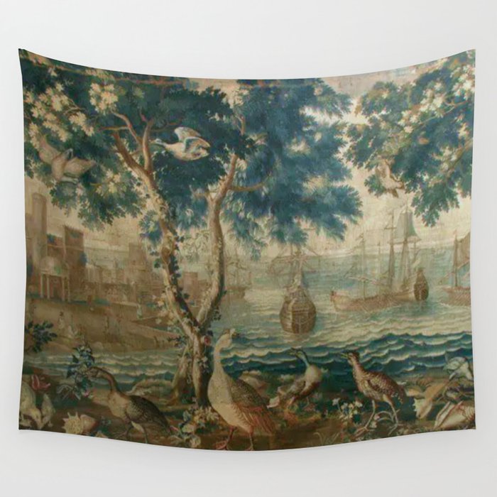 Antique French Louis XIV Beauvais Landscape Tapestry Wall Tapestry Gallery Image 4