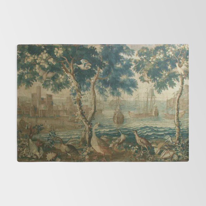 Antique French Louis XIV Beauvais Landscape Tapestry Rug Gallery Image 2